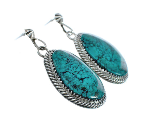 Native American Turquoise Sterling Silver Post Earrings X10150